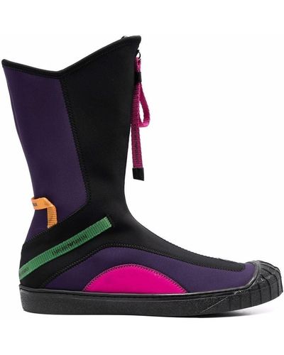 Emporio Armani Fantasia Zip-up Boots - Black