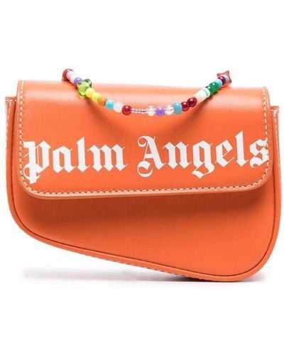Palm Angels Crash Beaded Strap Satchel Bag - Orange