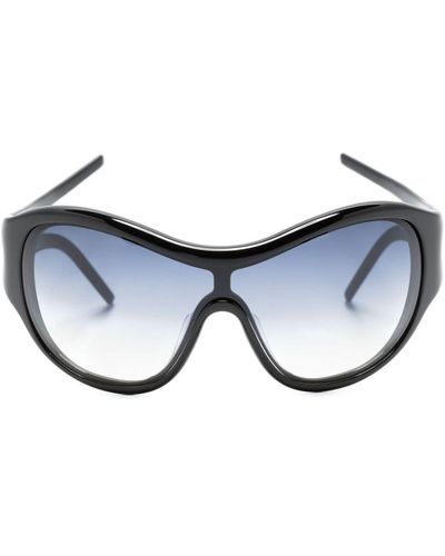 Christopher Esber Uma 98 Wraparound-frame Sunglasses - Blue