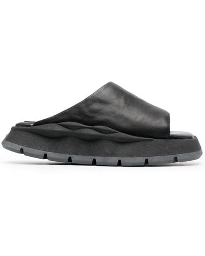 Eytys Square Open-toe Leather Sandals - Black