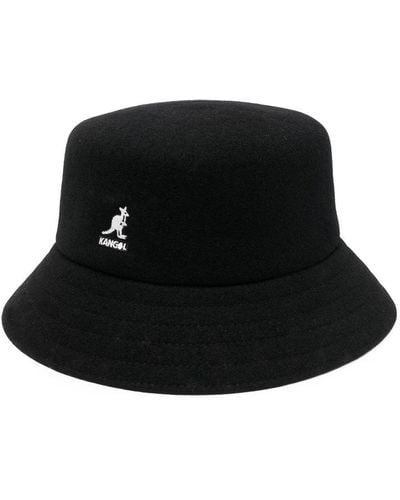 Kangol Logo-Patch Bucket Hat - Black