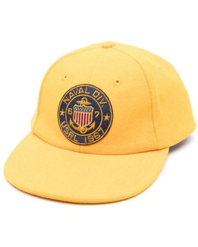 Polo Ralph Lauren Logo-Patch Brushed Baseball Cap - Yellow