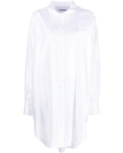 OMBRA MILANO Oversized Long-Sleeve Shirt - White