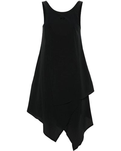 Y-3 Layered Asymmetric Mini Dress - Black