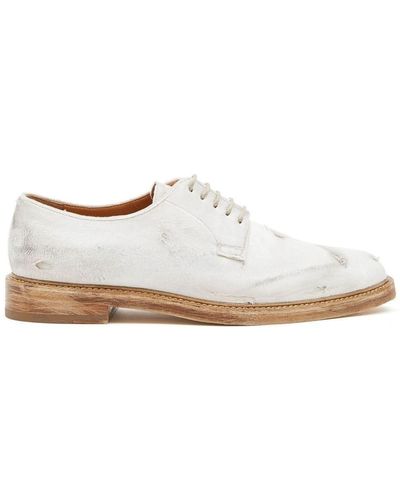 Maison Margiela Velvet Derby Shoes - White