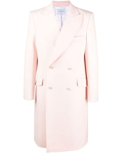 Casablancabrand Peak-lapel Double-breasted Coat - Pink