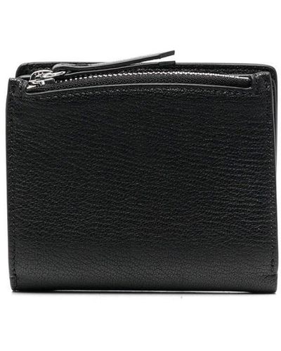 Maison Margiela Leather Small Flap Wallet - Black