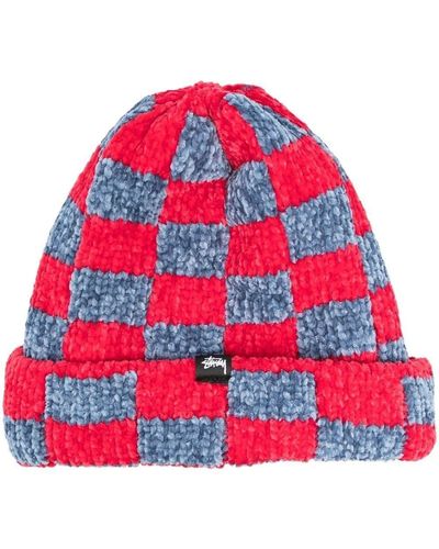 Stussy Checkered Crochet-knit Beanie