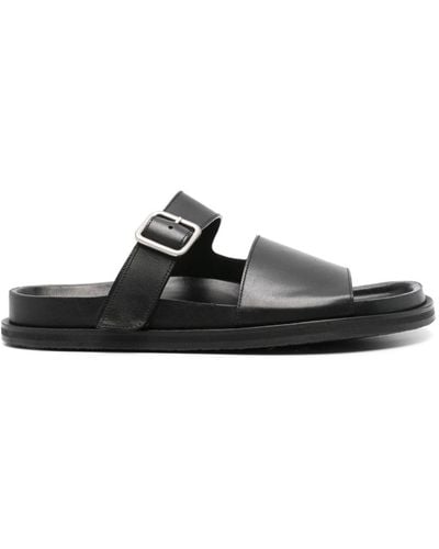Studio Nicholson Double-Strap Leather Sandals - Black