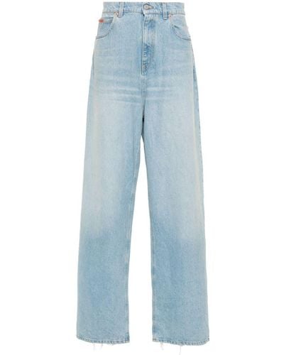 Martine Rose Distressed Straight Jeans - Blue