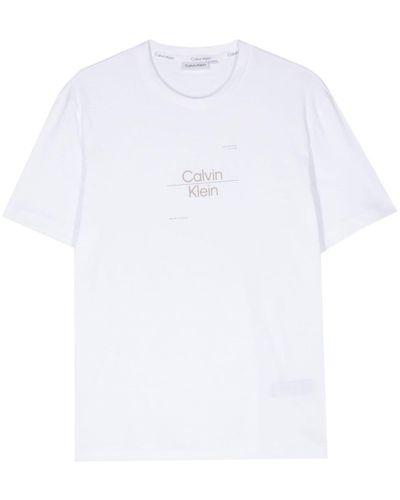 Calvin Klein Logo-Print T-Shirt - White