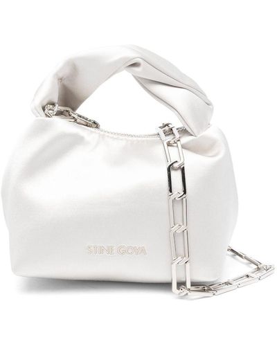 Stine Goya Ziggy Satin Cross Body Bag - White