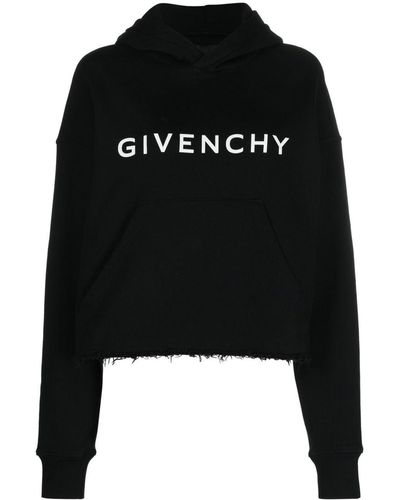 Givenchy Cotton Logo-Print Hoodie - Black