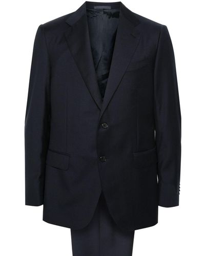 Caruso Normal Single-Breasted Suit - Blue