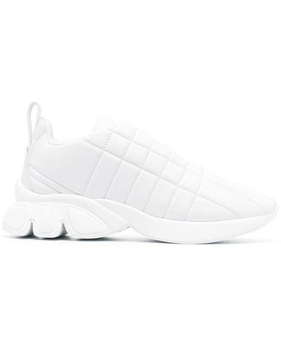 Burberry Quilted Leather Sneakers - White