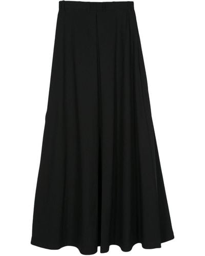Balenciaga Wool Pleated Maxi Skirt - Black
