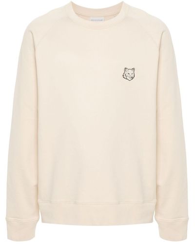 Maison Kitsuné Bold Fox Head Cotton Sweatshirt - Natural