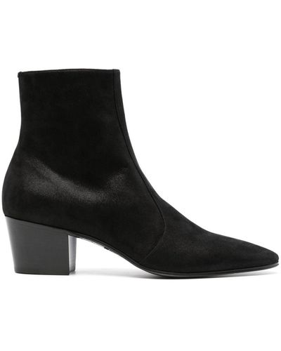 Saint Laurent Vassili 65Mm Leather Boots - Black