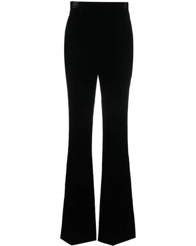 Saint Laurent High-Waisted Flared Trousers - Black