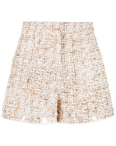 Giambattista Valli High-waist Tweed Shorts - Natural