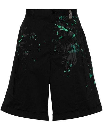 Moschino Paint-Splatter Shorts - Black