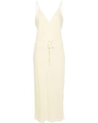 Calvin Klein V-Neck Midi Dress - White