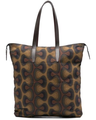 Dries Van Noten Abstract-Print Tote Bag - Black