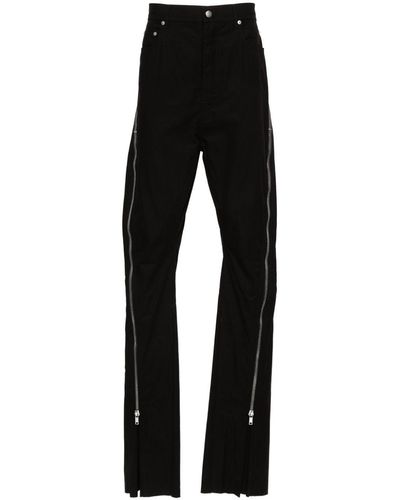 Rick Owens Bolan Banana High-Waist Slim Trousers - Black