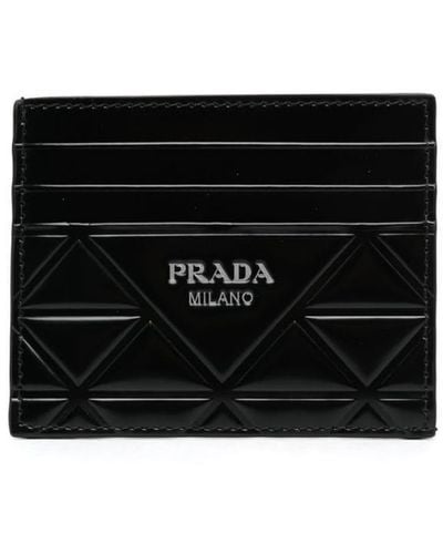 Prada Logo-Print Cardholder - Black