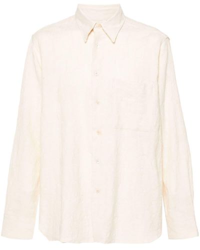 sunflower Ace Textured Shirt - White