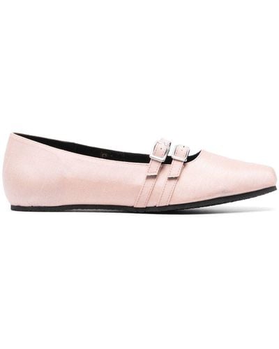 Paloma Wool Flat Leather Ballerina Shoes - Pink