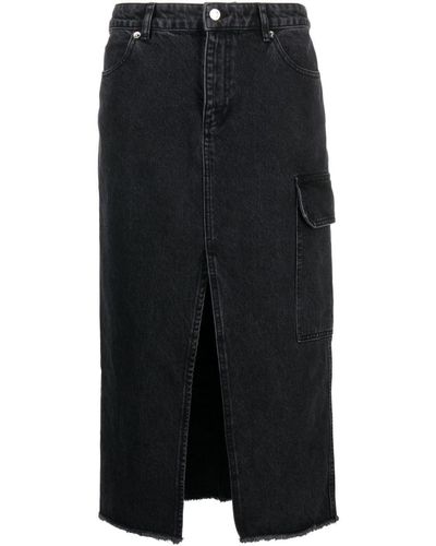 Stine Goya Peter Mid-Rise Denim Skit - Black