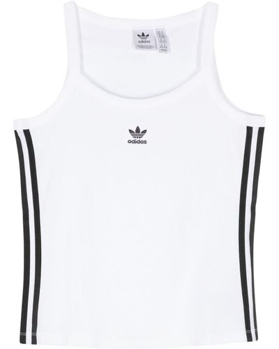 adidas 3-Stripes Logo Sleeveless Top - White