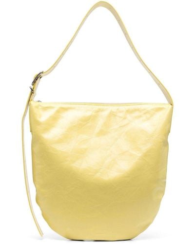 Jil Sander Polished-finish Leather Tote Bag - Yellow