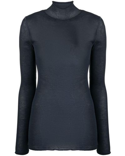 Lemaire Semi-transparent Sweater - Blue