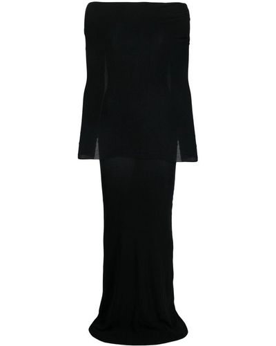 Balenciaga Layered Maxi Dress - Women's - Polyamide - Black