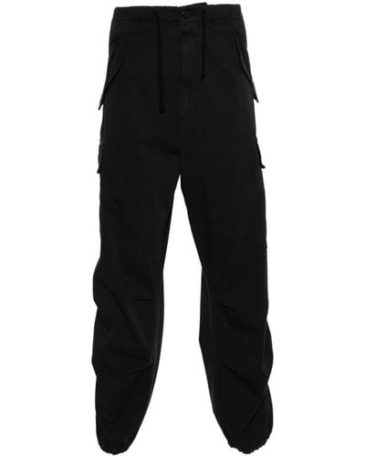 Dries Van Noten Zipped-Ankles Cargo Trousers - Black