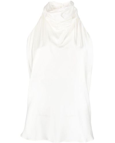 ARMARIUM Stretch-Silk Halterneck Top - White