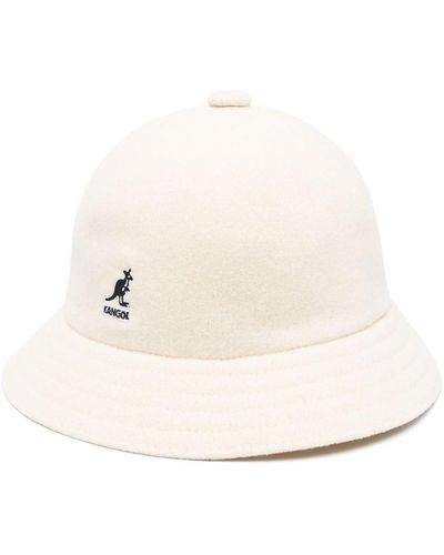 Kangol Logo-Embroidered Bucket Hat - Natural