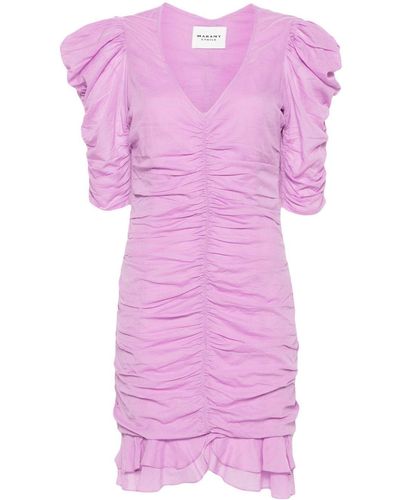 Isabel Marant Sireny Ruched Mini Dress - Pink