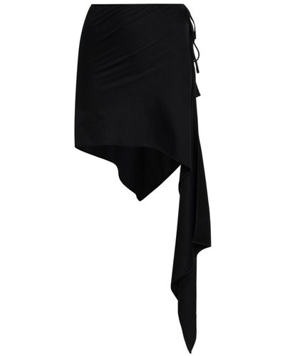 The Attico Wrap-Up Beach Skirt - Black