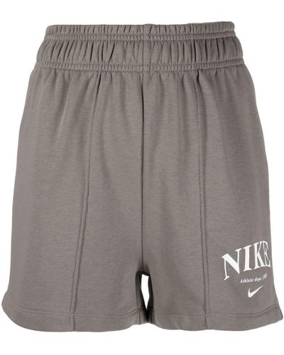 Nike Logo-print Cotton Track Pants - Gray