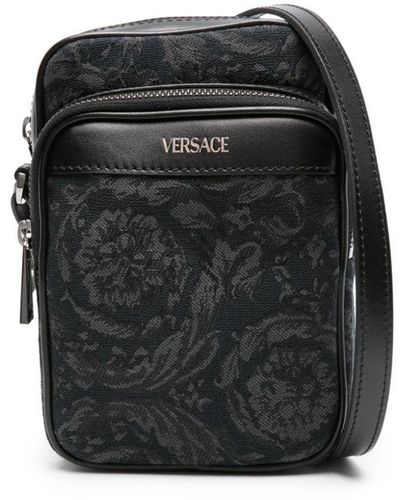 Versace Barocco Athena Crossbody Bag - Black