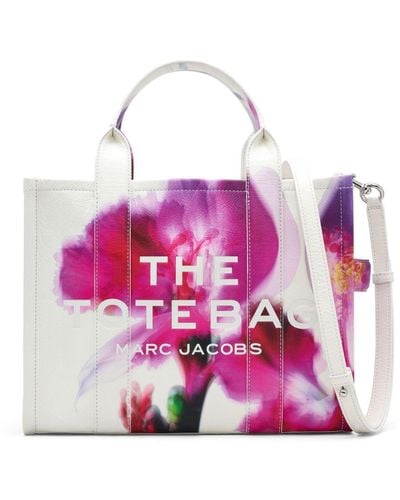 Marc Jacobs The Future Floral Leather Medium Tote Bag - Pink