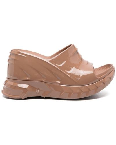 Givenchy Marshmallow 100Mm Wedge Sandals - Brown
