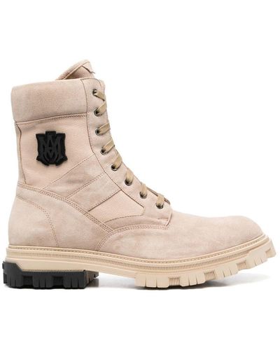 Amiri Lace-up Ankle Boots - Natural