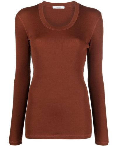 Lemaire Round-neck Long-sleeve Top - Brown