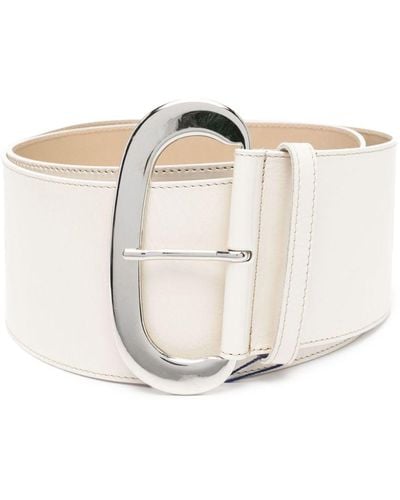 Paloma Wool Buckled Leather Belt - White