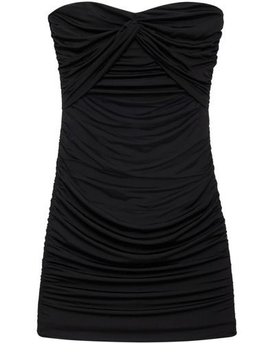 Anine Bing Ravine Ruched Mini Dress - Black