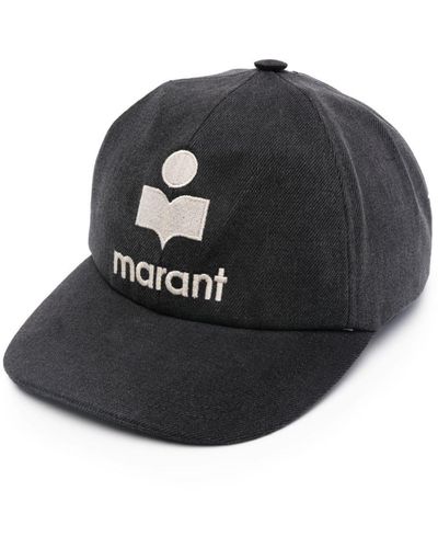 Isabel Marant Tyron Logo-Embroidered Cap - Black